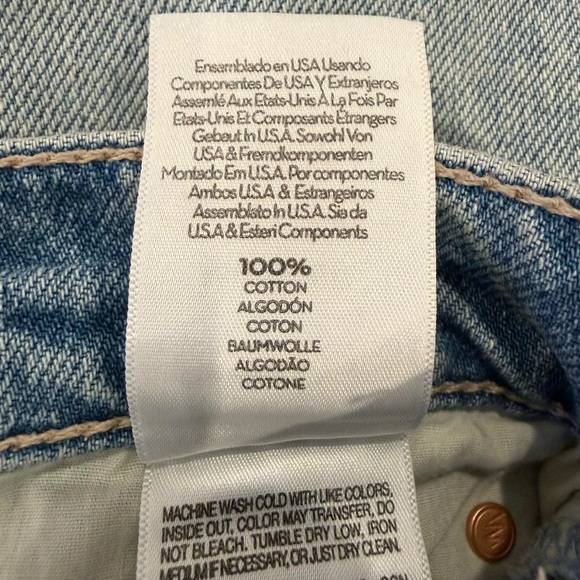 MOTHER The Half Swing Fray Denim Skirt 25” Length SZ 33 (US 16) - Picture 7 of 8